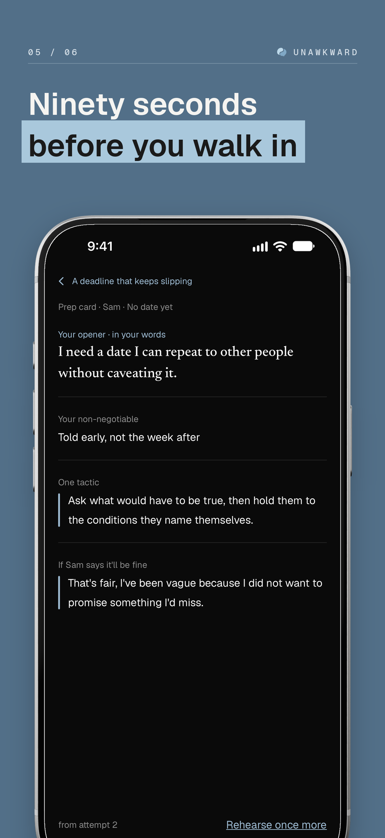 App Store image: Prep card